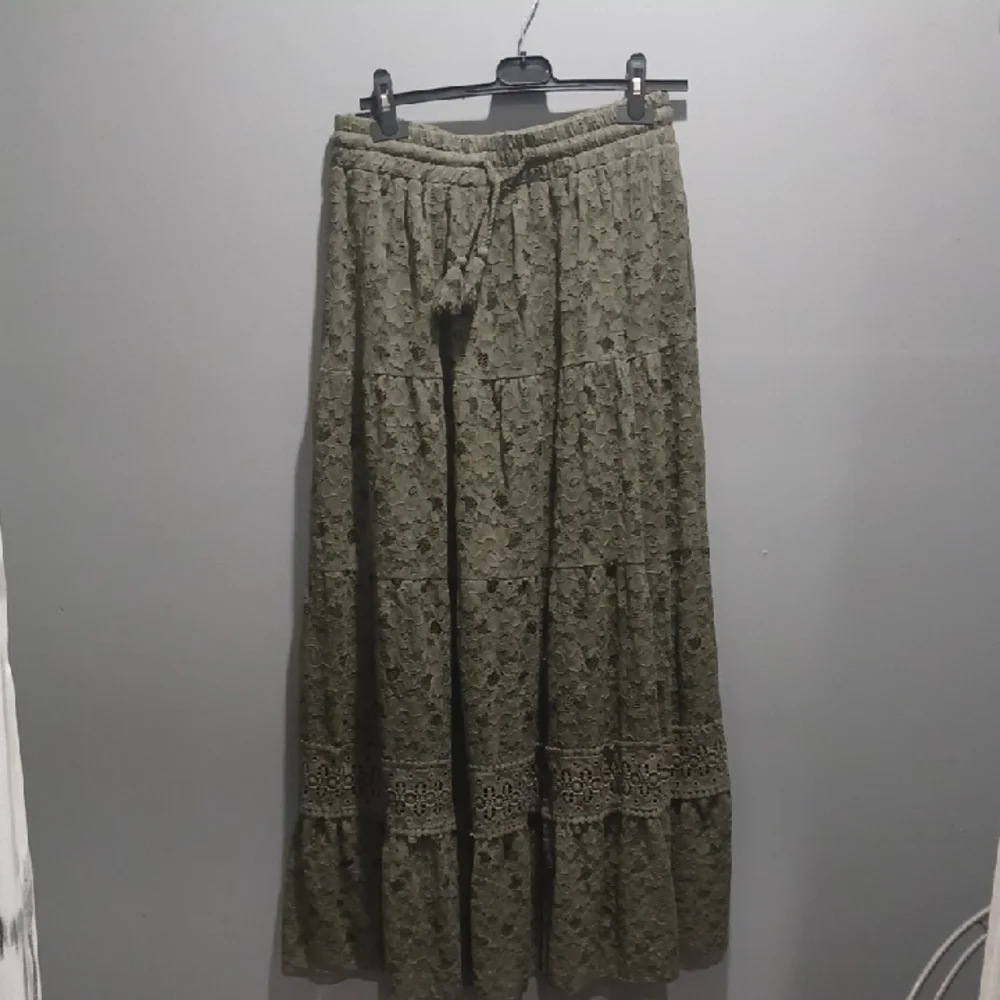 Chic Olive Lace Maxi Skirt - Picture 2 of 6